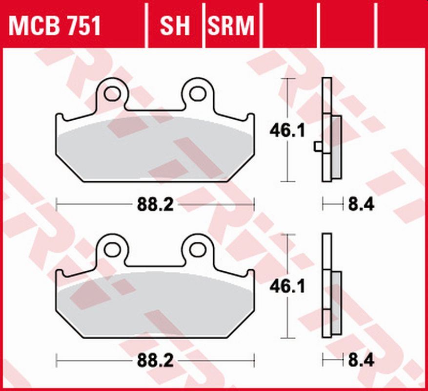 Brake pads TRW LUCAS MCB751SRM (KH412)