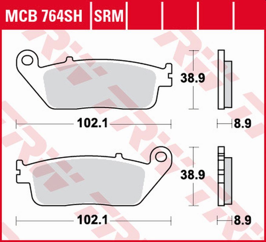 Brzdové destičky TRW LUCAS MCB764SRM (KH142)