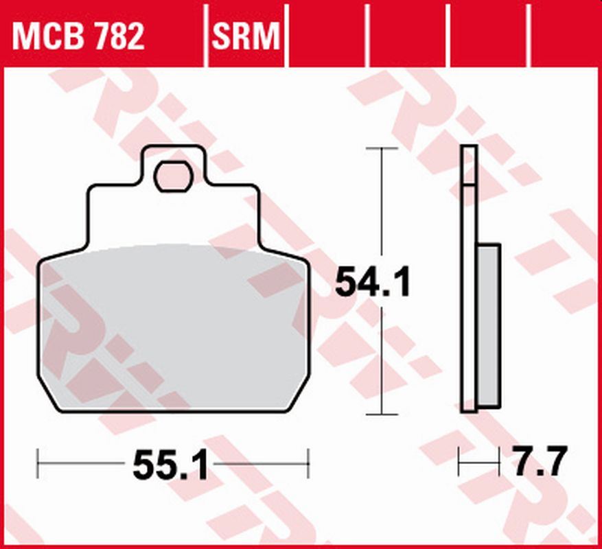 Brzdové destičky TRW LUCAS MCB782 (KH425)