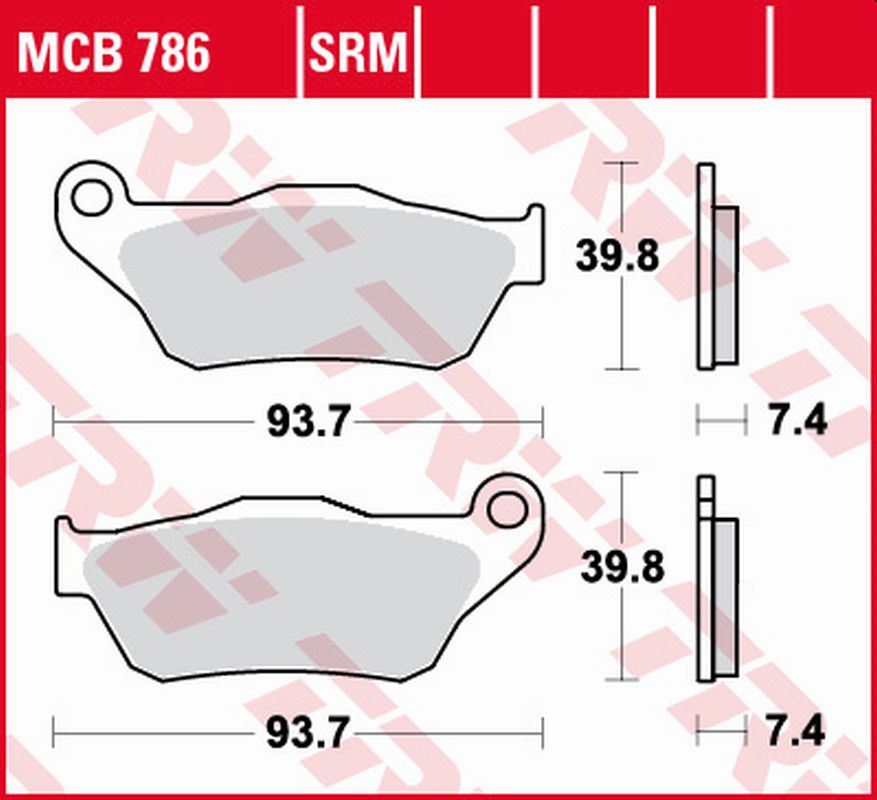 TRW ZF brzdové destičky KH430 sintrované YAMAHA YP 125 X-MAX 06-09, XP 250 X-MAX 05-09 přední (TRW ZF brzdové destičky KH430 sintrované YAMAHA YP 125)
