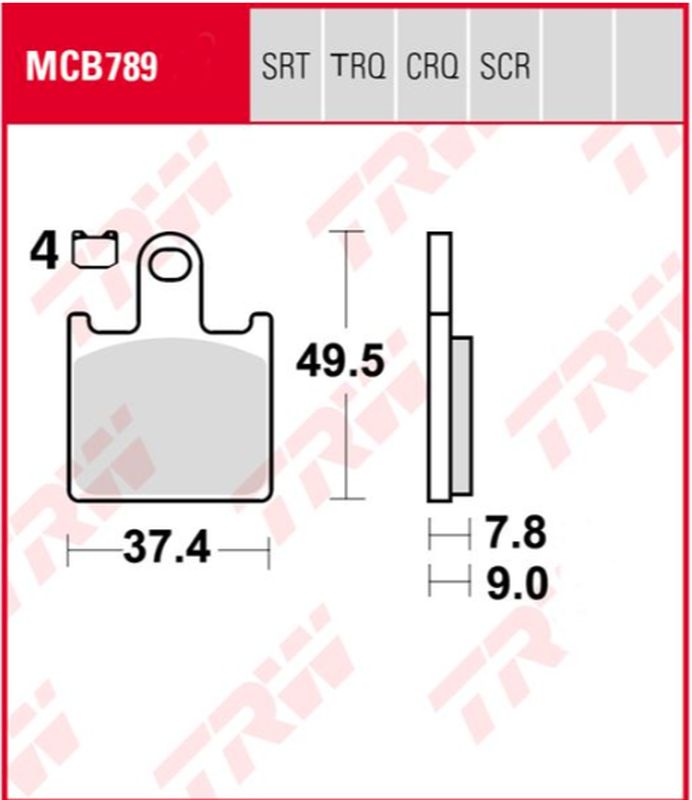 Brake pads TRW LUCAS MCB789TRQ (KH417)