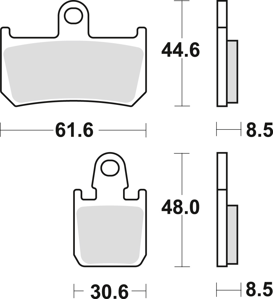 TRW ZF brzdové destičky KH442/4 sintrované STREET YAMAHA R1 06-14, MT-01 05-12, XV 1700 09-16, přední