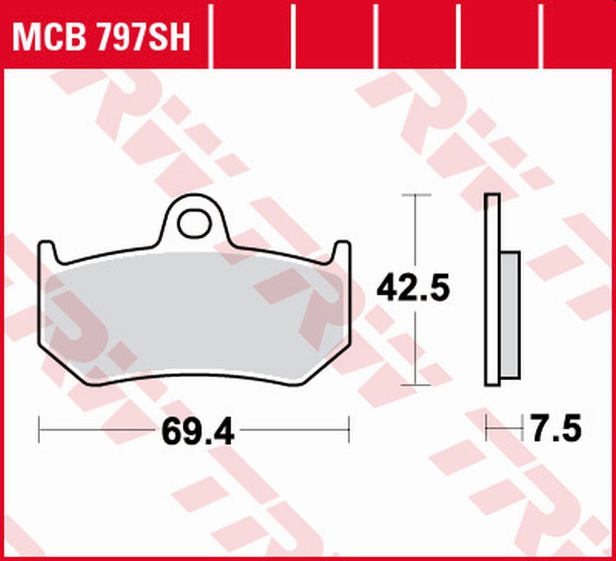 Brake pads TRW LUCAS MCB797SH (KH320)