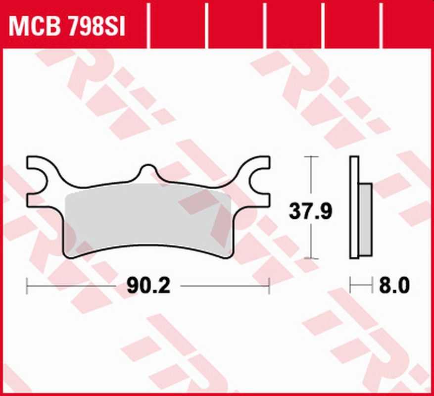 Brzdové destičky TRW LUCAS MCB798SI (KH314)