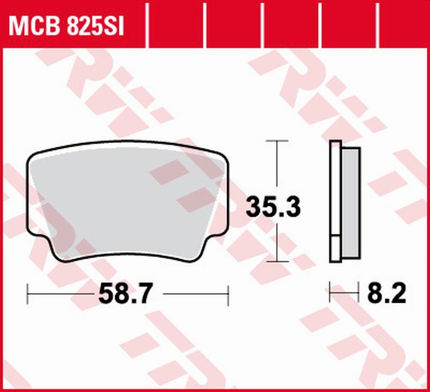Brzdové destičky TRW LUCAS MCB825SI (KH463)