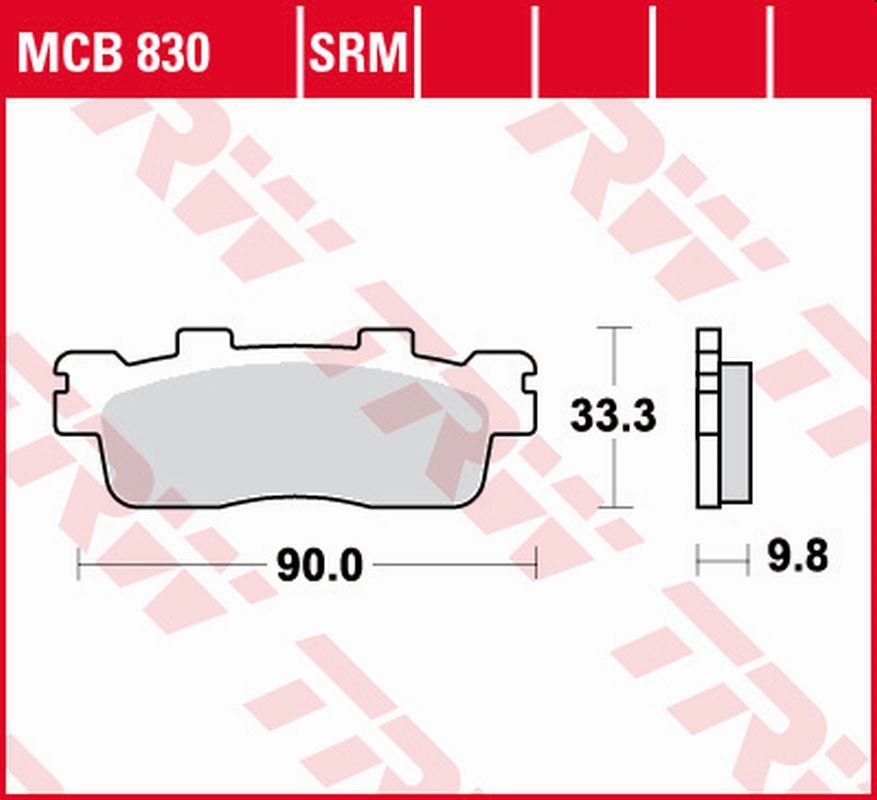 Brzdové destičky TRW LUCAS MCB830SRM (KH498)