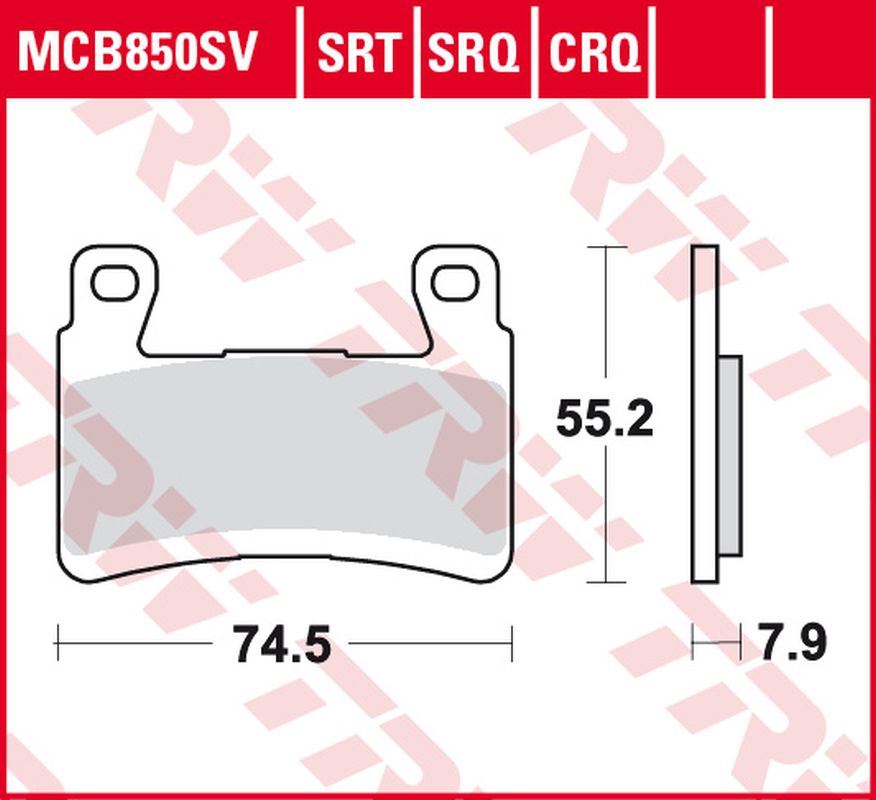 Brake pads TRW LUCAS MCB850CRQ (KH296)