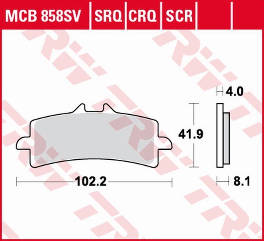 Brzdové destičky TRW LUCAS MCB858SCR (KH447)