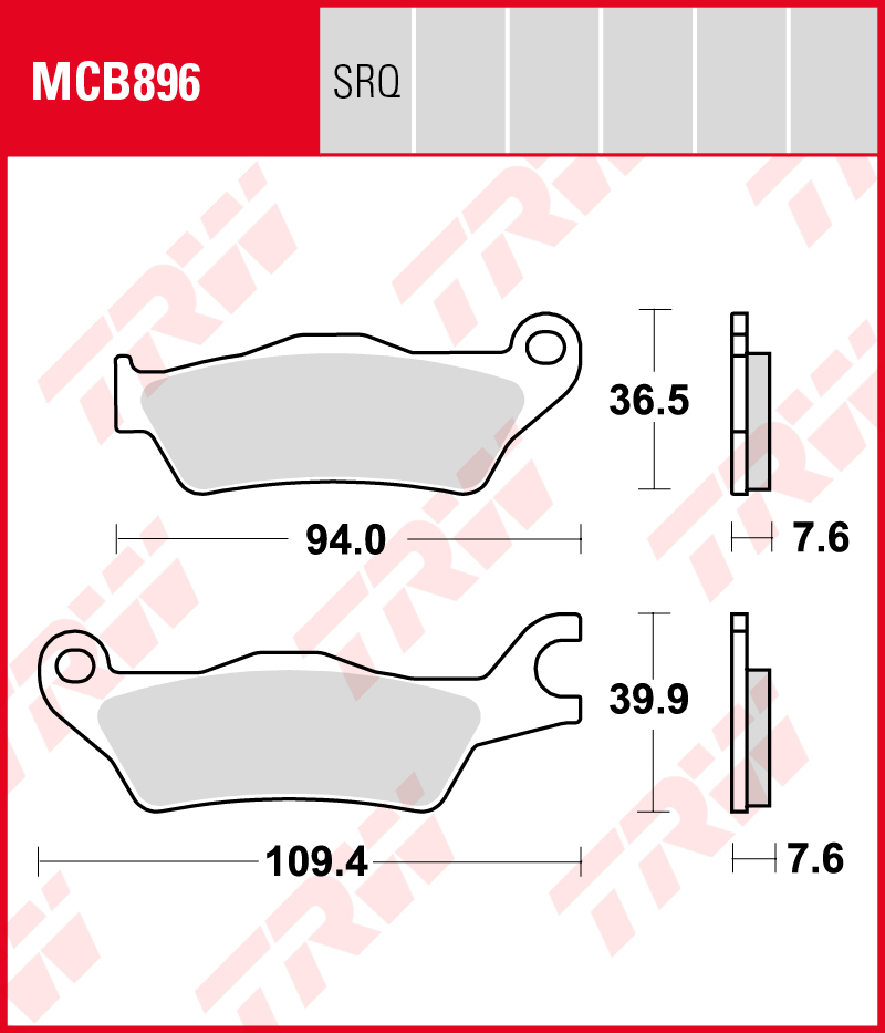 TRW ZF brake pads KH715 organic SUZUKI GSX-S 125 18-25, GSXR 125 R 18-24, GSXR 150 R 16-18, HONDA CBF 125 STUNER 06-19, CBF 150 UNICORN 06-, front