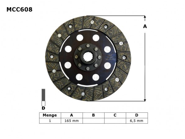 Trw zf clutch disc BMW r 1100 r /98-05, 1150 gs / adv / r / rs / rt 99-06 (MCC608)