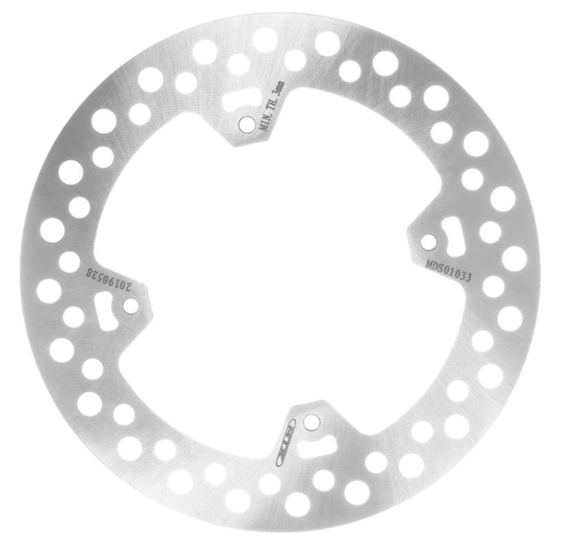 MTX PARTS brzdový kotouč zadní HONDA CR 125R/250R 02-08, CRF 250R/450R 02-21, CRF 250X/450X 04-20 (240X121X4mm) (4X6,5mm)