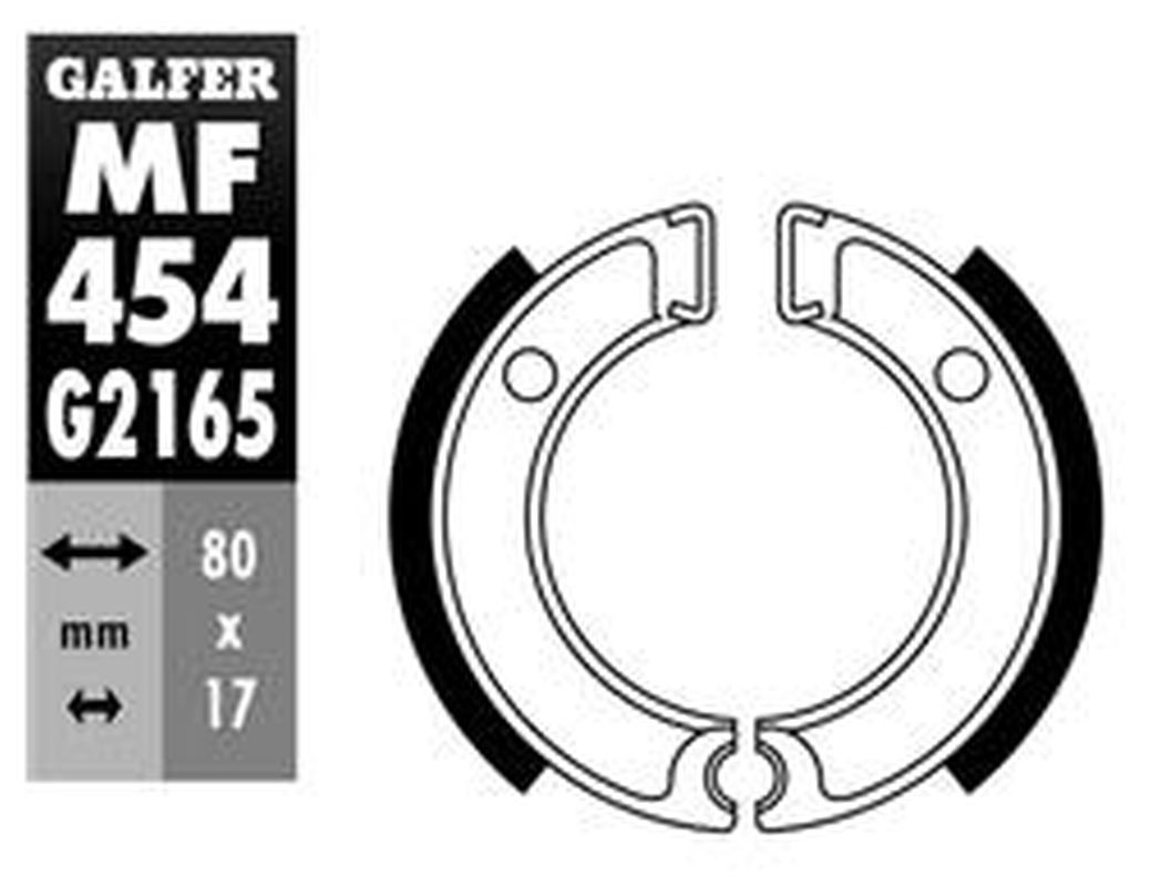 Brake shoes front/rear GALFER MF454G2165