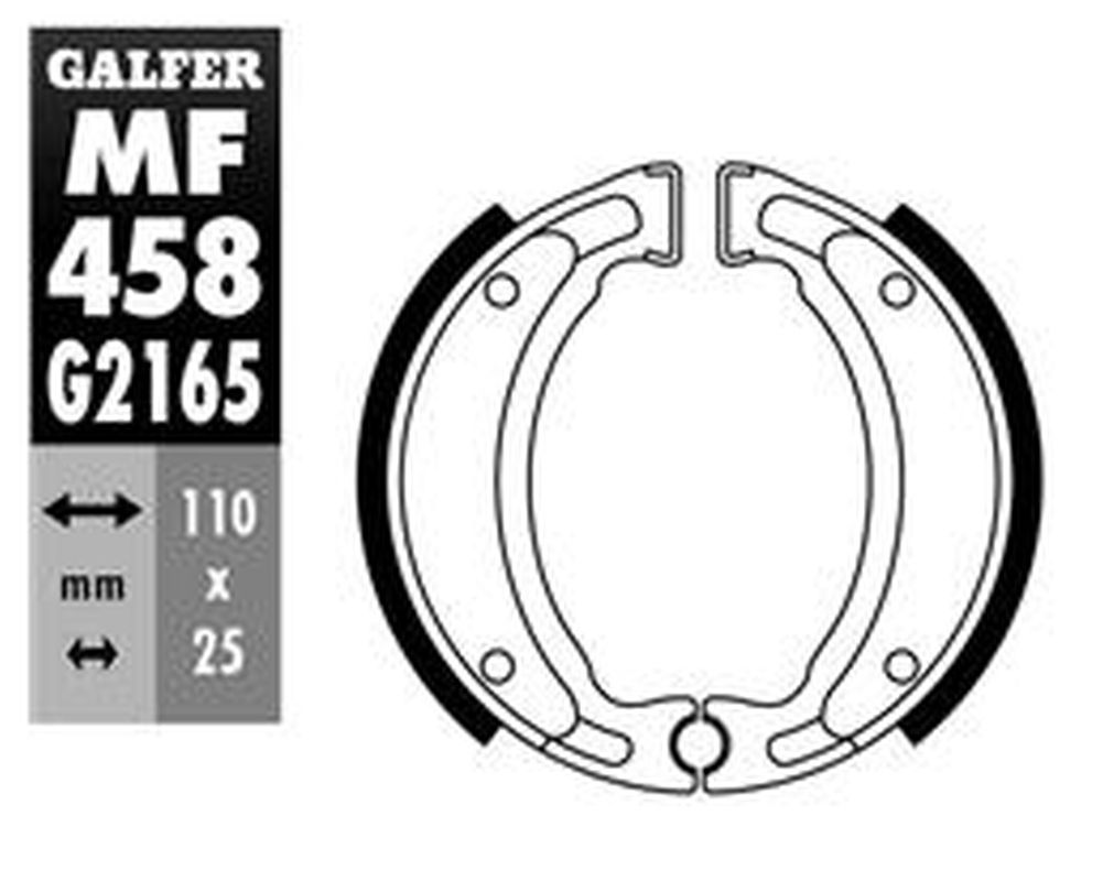 GALFER brzdové čelisti - pakny zadní SH503 (Y503) YAMAHA CYGNUS 125 95-02, NEOS 50 97-09, SR 125 82-02, TT 225 86-04, YFA 125 91-93, YFM 200 86-89, YFM 225/350 86-88, YFS 200 88-02