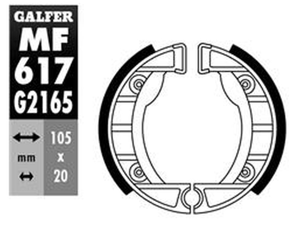 Brake shoes front GALFER MF617G2165