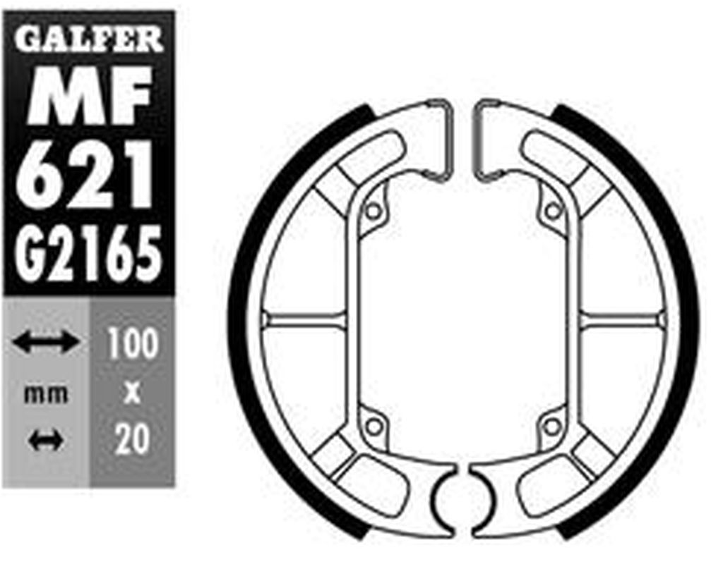 Brake shoes rearGALFER MF621G2165