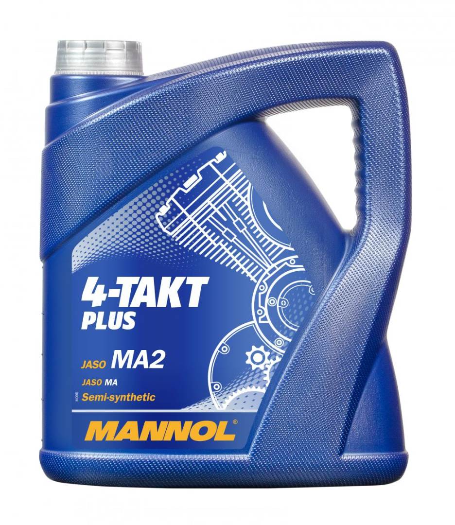 MANNOL motorový olej 4T PLUS 10W40 4L (API SL, JASO MA/MA2) polosyntetické (7202) (4) (MANNOL motorový olej 4T PLUS 10W40 4L (API SL, JASO MA/MA2))