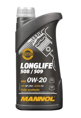 MANNOL motorový olej automobilový 0W20 LONGLIFE 508/509 1 LITR (7722) (syntetický) (MANNOL motorový olej automobilový 0W20 LONGLIFE 508/509 1 LITR)