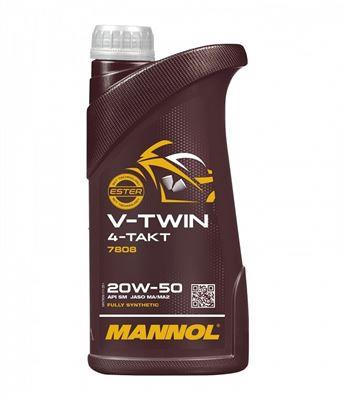 MANNOL motorový olej 4T V-TWIN 20W50 1 L MA2 FULLsyntetic (JASO MA/MA2, API SL) (20) (MANNOL motorový olej 4T V-TWIN 20W50 1 L MA2 FULLsyntetic (JASO)