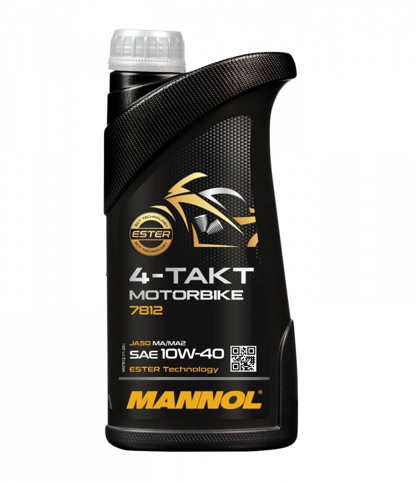 MANNOL motorový olej 4T MOTORBIKE 10W40 1L ESTER + MA2 syntetic (7812) (20) (API SN) (MANNOL motorový olej 4T MOTORBIKE 10W40 1L ESTER + MA2 syntetic)