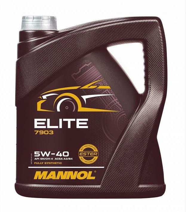 MANNOL motorový olej 4T Elité 5W40 4L (API SN/CH-4, JASO MA2) polosyntetické (7903) (4) (MANNOL motorový olej 4T Elité 5W40 4L (API SN/CH-4, JASO)