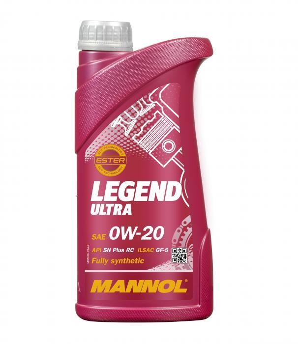 MANNOL motorový olej automobilový 0W20 LEGEND ULTRA SN PLUS RC 1 LITR (7918) (syntetický) (MANNOL motorový olej automobilový 0W20 LEGEND ULTRA SN)