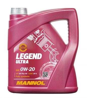 MANNOL motorový olej automobilový 0W20 LEGEND ULTRA SN PLUS RC 4 litry (7918) (syntetický) (MANNOL motorový olej automobilový 0W20 LEGEND ULTRA SN)
