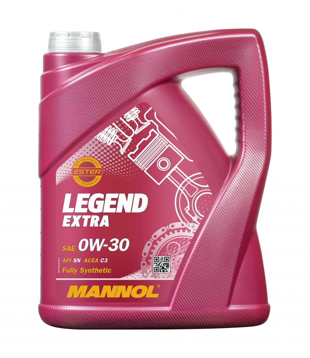 MANNOL motorový olej automobilový 0W30 LEGEND EXTRA ESTER C2/C3 5 litrů (7919) (syntetický) (MANNOL motorový olej automobilový 0W30 LEGEND EXTRA)