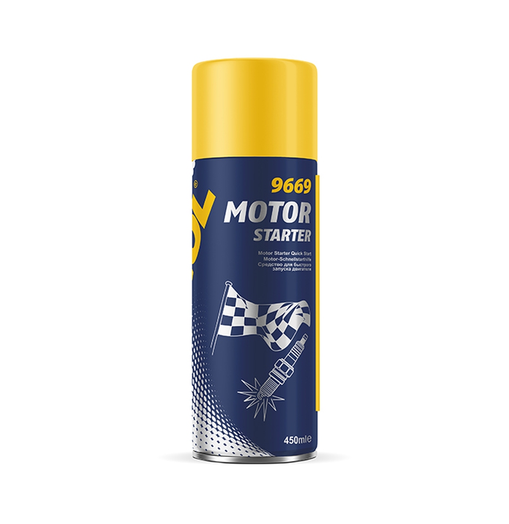 Levně MANNOL MOTO startér (samočinný startér - usnadňuje startování motoru) sprej 450ML (9669) (12) (MANNOL MOTO startér (samočinný startér - usnadňuje)