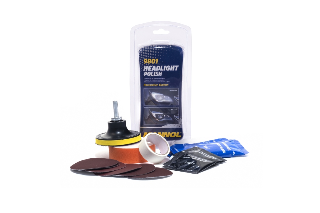 Levně MANNOL HEADLIGHT POLISH sada leštění do světlometů (9801) (42) (MANNOL HEADLIGHT POLISH sada leštění do světlometů (9801) (42))