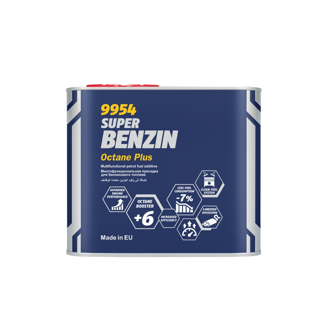 MANNOL SUPER BENZIN OCTANE PLUS 450ML - zvyšuje číslo oktan, čistí systém paliva (9954) (24) - nahrazuje MN9989