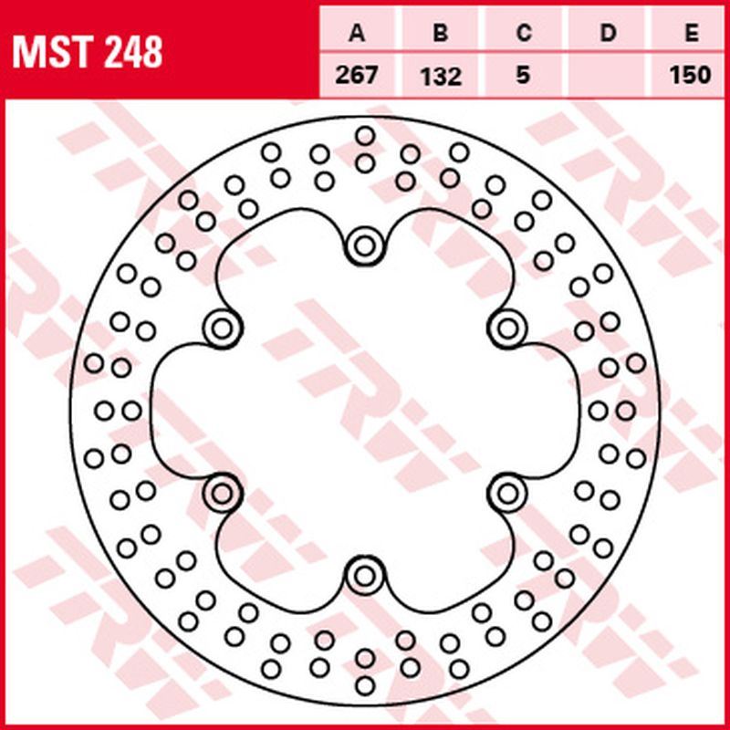 TRW ZF přední brzdový kotouč YAMAHA SR 125 96-03, SRX 600 86-95, XJ 600 83-91, XJ 900 83-94, zadní YAMAHA TDM 900 11-14, XJ 900 85-03, FZR 1000 87-95,