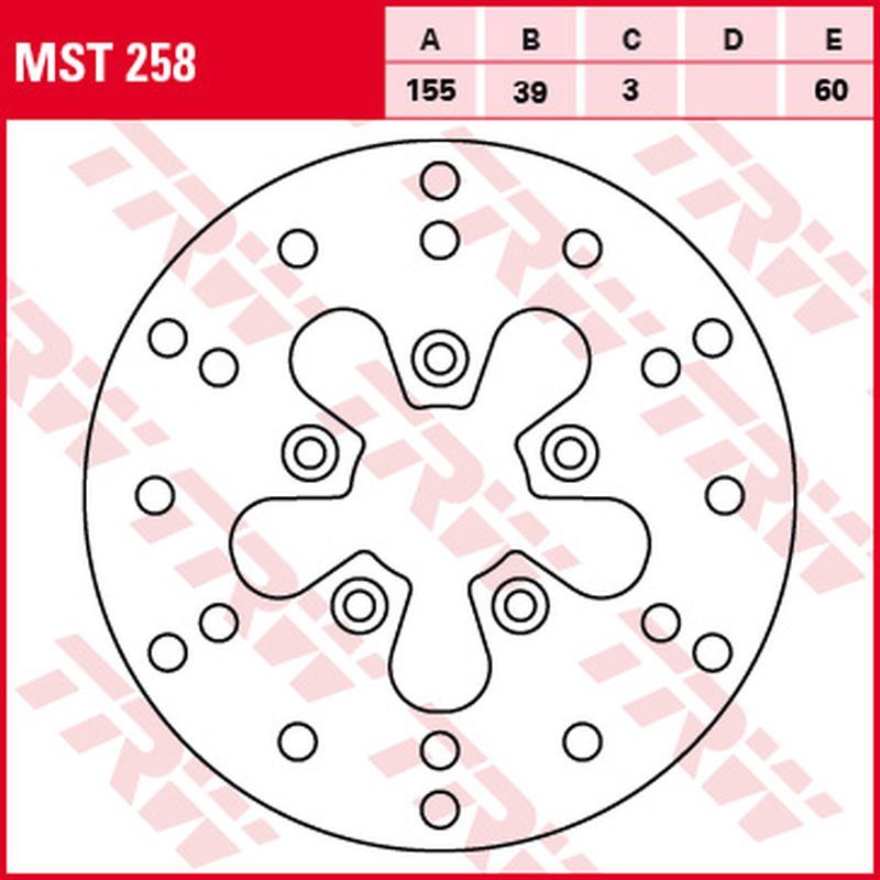Brake disc TRW LUCAS front MST258