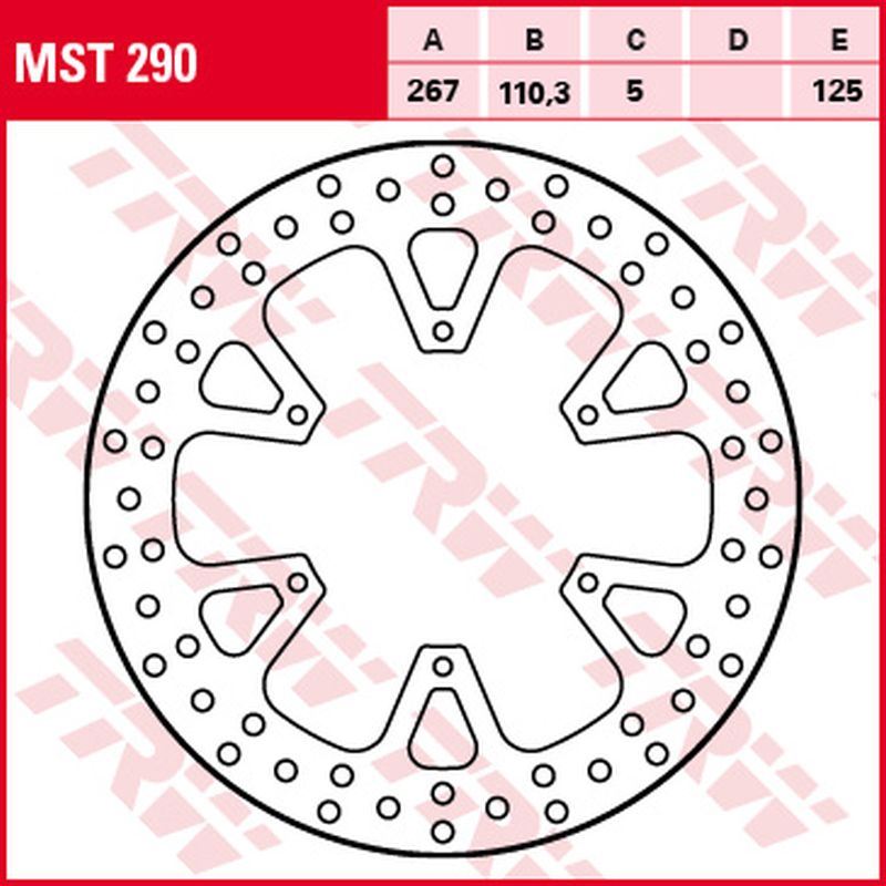 Brake disc TRW LUCAS REARMST290
