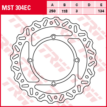 Brake disc TRW LUCAS front MST304EC