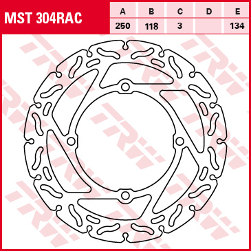 Brake disc TRW LUCAS front MST304RAC