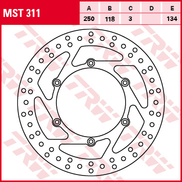 Brake disc TRW LUCAS front MST311