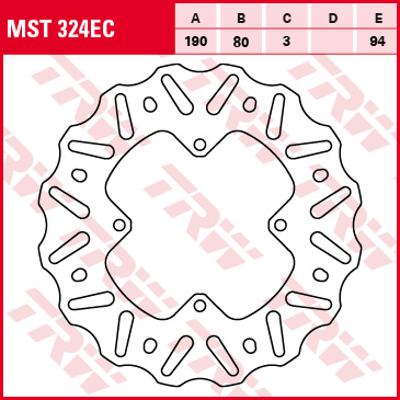 Brake disc TRW LUCAS REARMST324EC