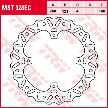 TRW ZF brzdový kotouč zadní HONDA CR 125 / 250 02-07, CR / CRF 250 / 450 02-21