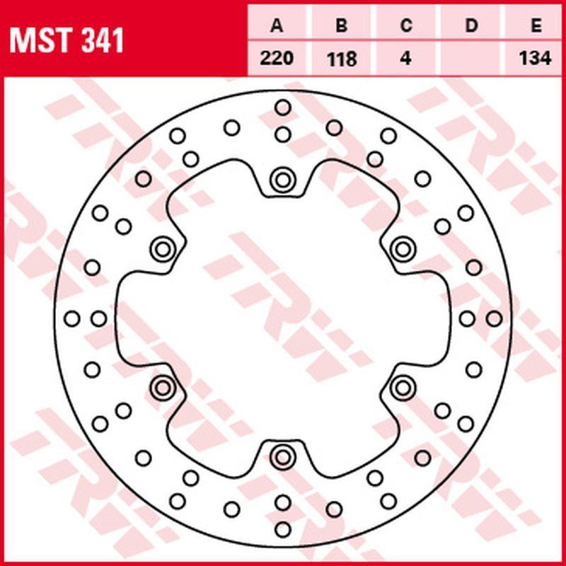 Brake disc TRW LUCAS REARMST341