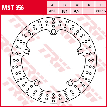 TRW ZF přední brzdový kotouč BMW F 800 / R / S / ST 08-17, S 1000 RR 19-, R 1200 S / RT / ST / RS / R 05-16, R 1200 R-NINE T / HP2 08-, K 1200 R 05-08