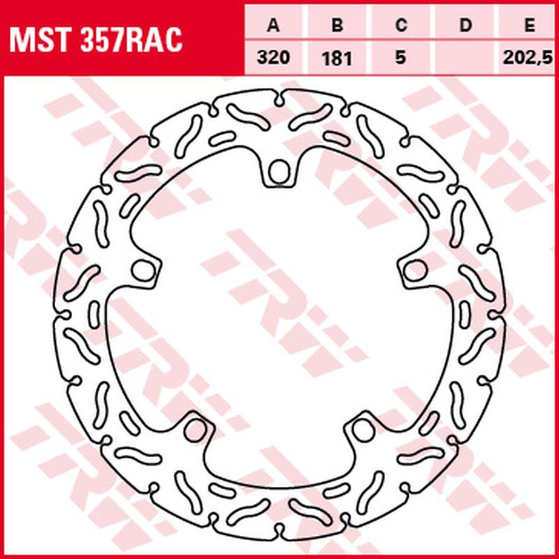 Brake disc TRW LUCAS front MST357RAC