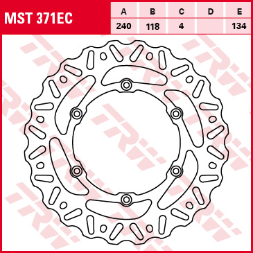 Brake disc TRW LUCAS REARMST371EC