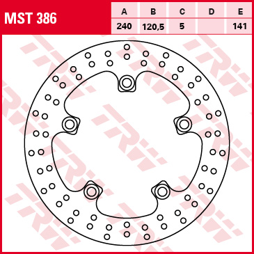 Brake disc TRW LUCAS REARMST386