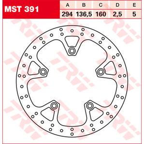Brake disc TRW LUCAS REARMST391
