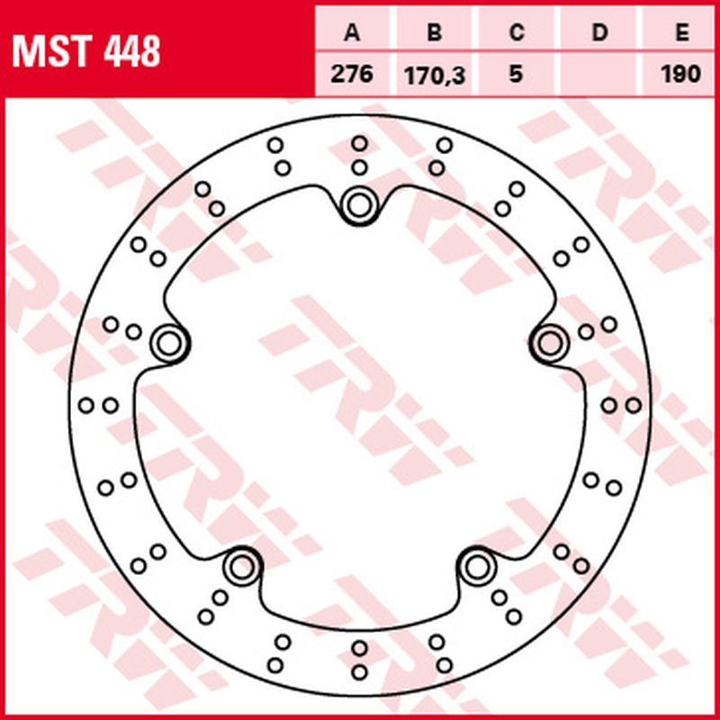 Brake disc TRW LUCAS REARMST448