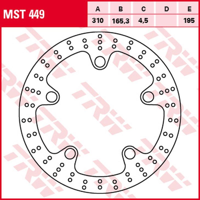 Brake disc TRW LUCAS front MST449