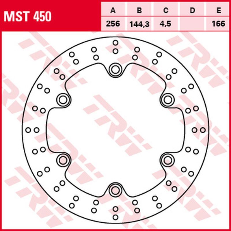 Brake disc TRW LUCAS front MST450