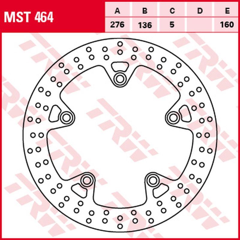 TRW ZF brzdový kotouč zadní BMW R 1200GS/ADV/R/RS/RT 13-18, R 1250GS/ADV/R/RT 19-, (276X136X5mm)