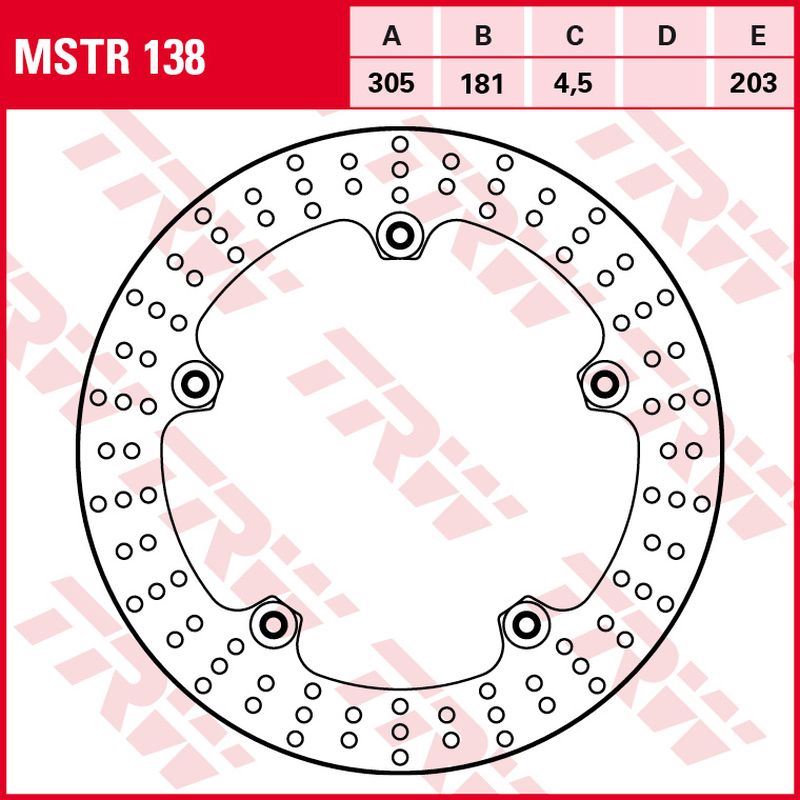 TRW ZF přední brzdový kotouč BMW R 1200GS/ADV 08-13 (305X181X4,5mm)