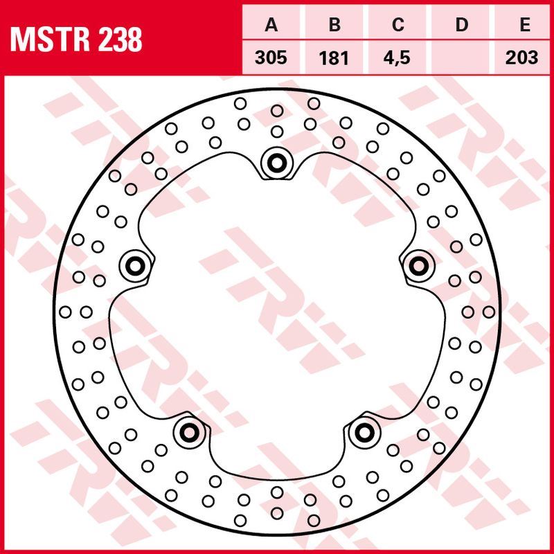 Brake disc TRW LUCAS front MSTR238